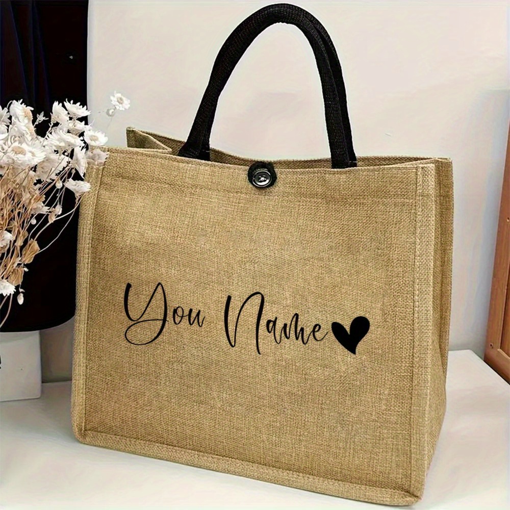 Linen Bag Bulk - Sac fourre-tout en lin personnalisé avec