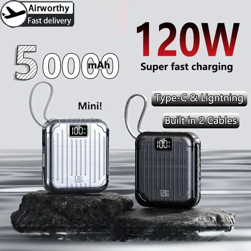 Solar Charger Panel Foldable - 50000mAh Mini Compact pratique PowerBank PD20W