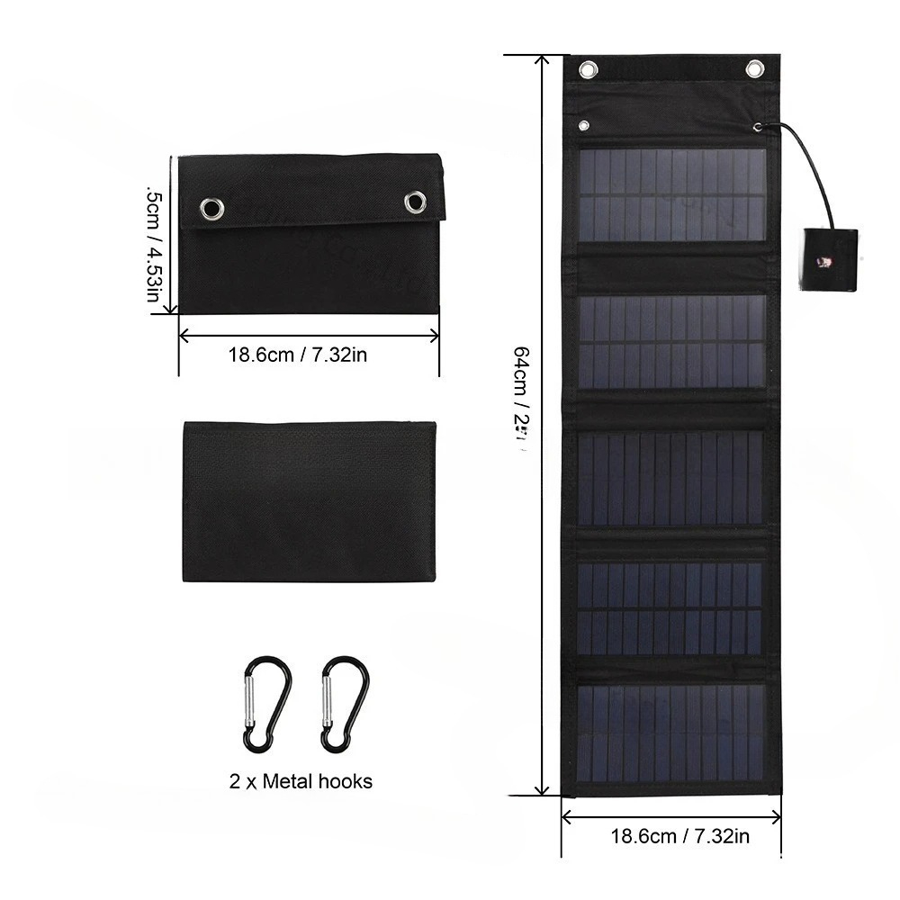 Solar Charger Panel Foldable - Sac pliant solaire 25W 5v, panneau