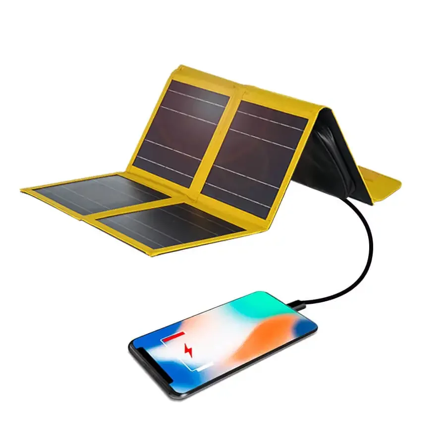 Solar Charger Panel Foldable - Panneau solaire pliable pour téléphone, chargeur