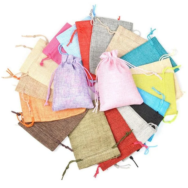 Linen Bag Bulk - Sacs cadeaux en jute faits à