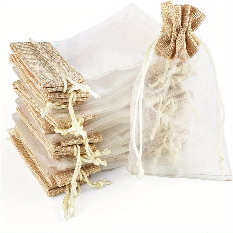 Linen Bag Bulk - Sacs de rangement en organza et