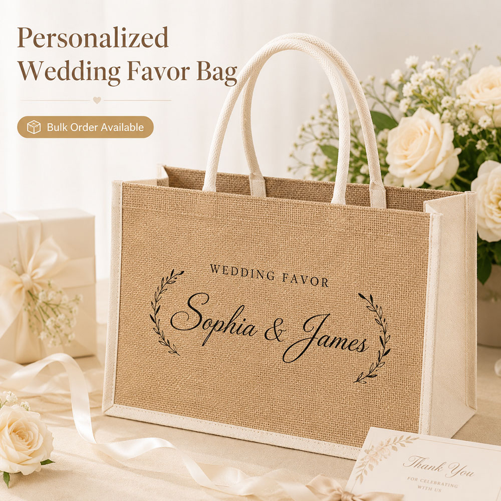 Linen Bag Bulk - Sac cadeau de mariage personnalisé avec