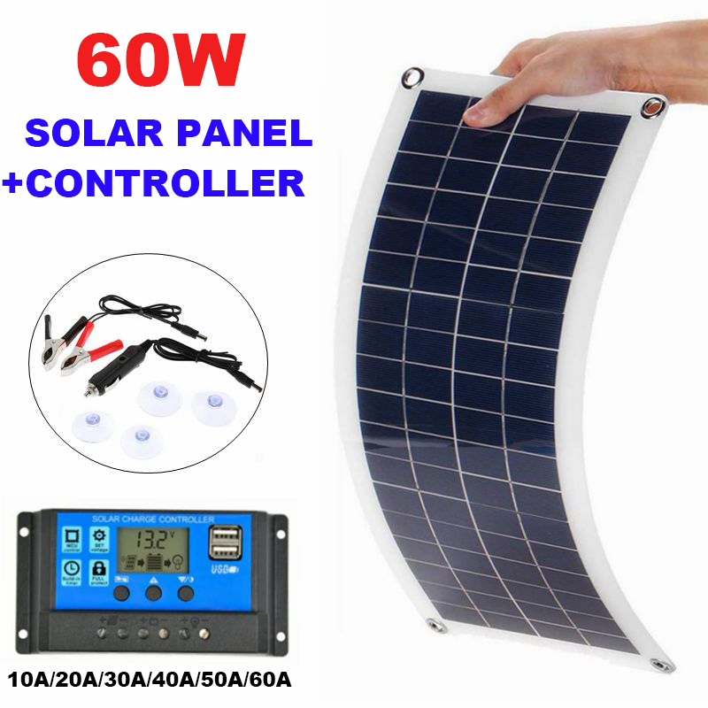 Panneau solaire 100W avec sort - Solar Charger Panel Foldable avis et prix