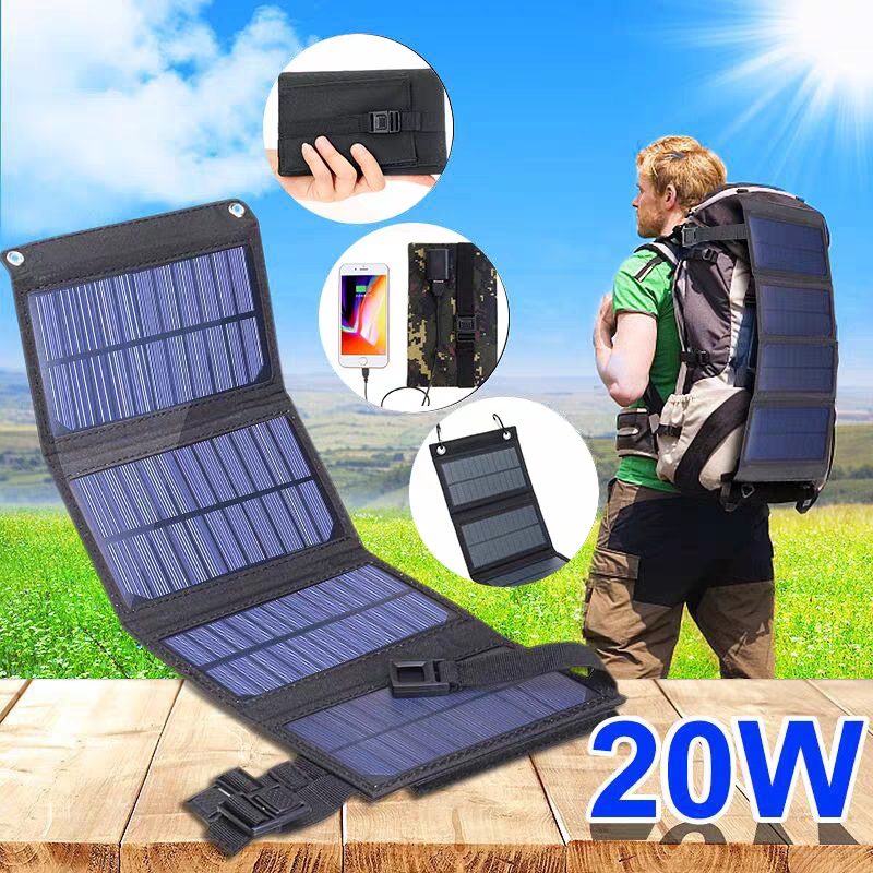 Panneau Solaire Pliable 20W 50 - Solar Charger Panel Foldable avis et prix