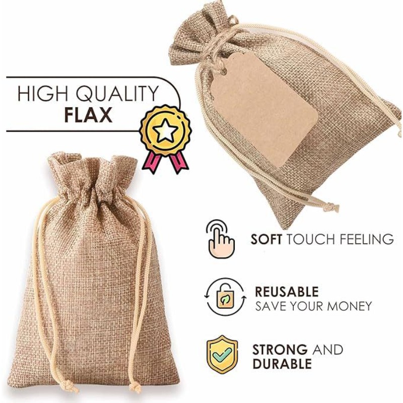 Lot de 21/51 sacs en lin réuti - Linen Bag Bulk avis et prix