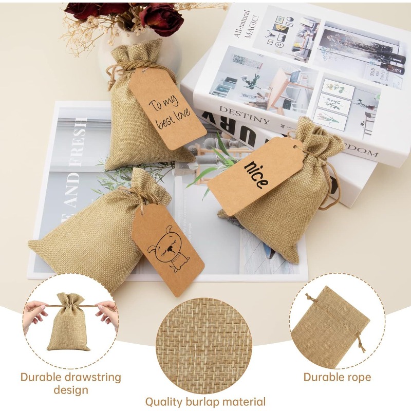 Lot de 21/51 sacs en lin réuti - Linen Bag Bulk avis et prix