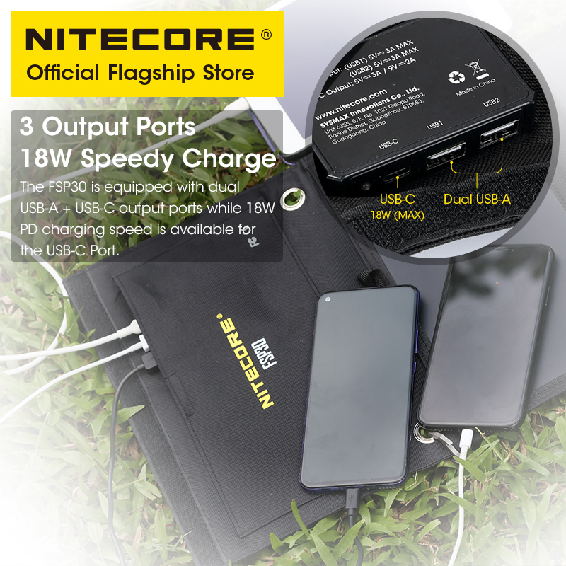 NITECORE Féventuelles 30 30W P - Solar Charger Panel Foldable avis et prix
