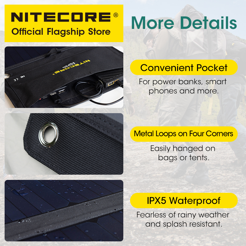 NITECORE Féventuelles 30 30W P - Solar Charger Panel Foldable avis et prix
